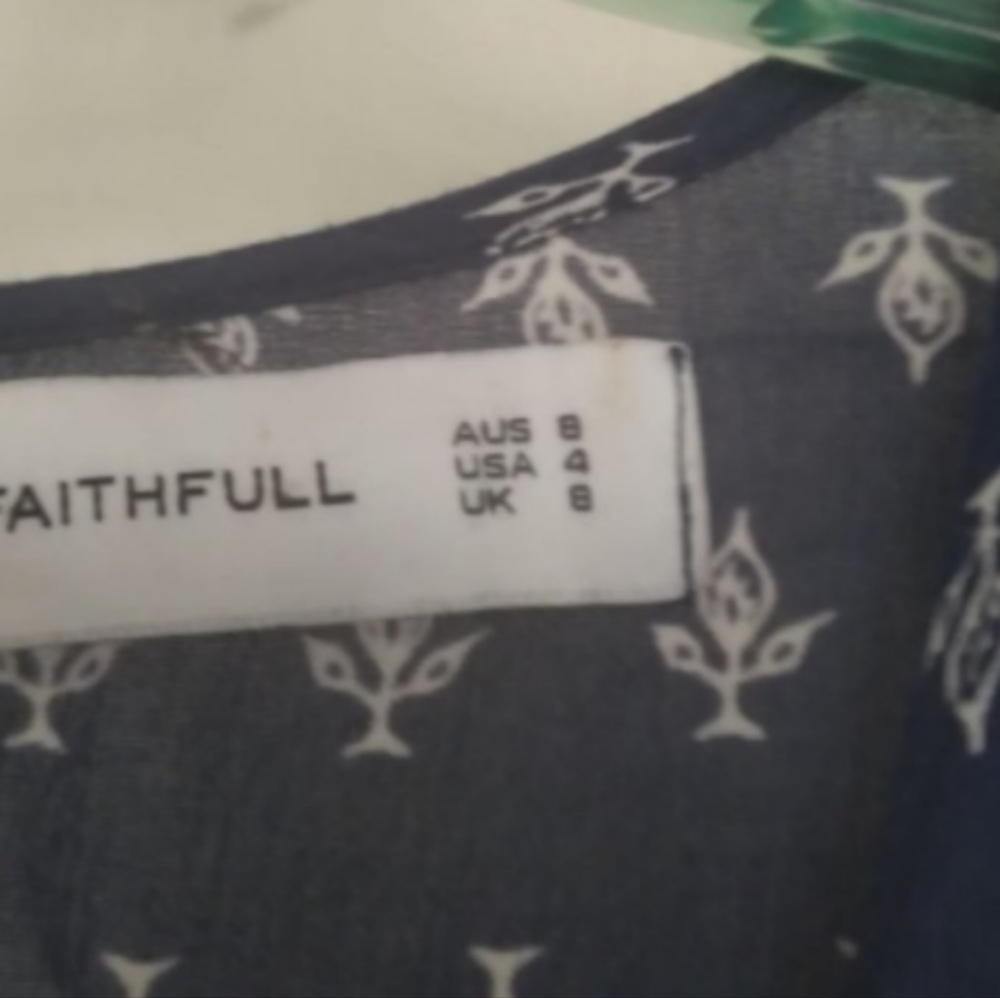 Faithfull the Brand Womens Sunkissed Long Sleeve Print Romper Sz 4 - Picture 3 of 3